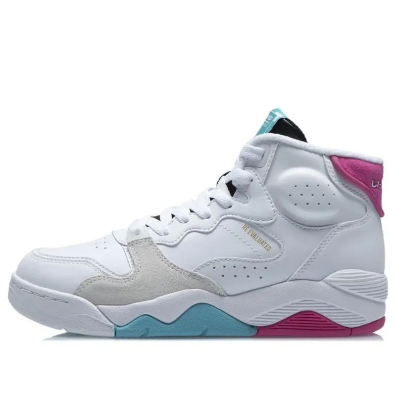 (WMNS) Li-Ning Classic Basketball Shoes 'White Blue Pink' AGBR082-1 sold by KicksCrew