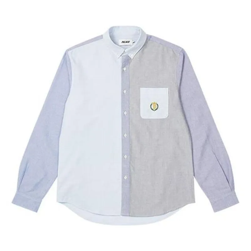 Palace Mixed Oxford Shirt 'Blue' P23SHT012 sold by KicksCrew