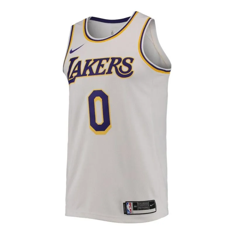 Nike x NBA LA Lakers Jerseys 'Russell Westbrook 0' CW3595-108 sold by KicksCrew