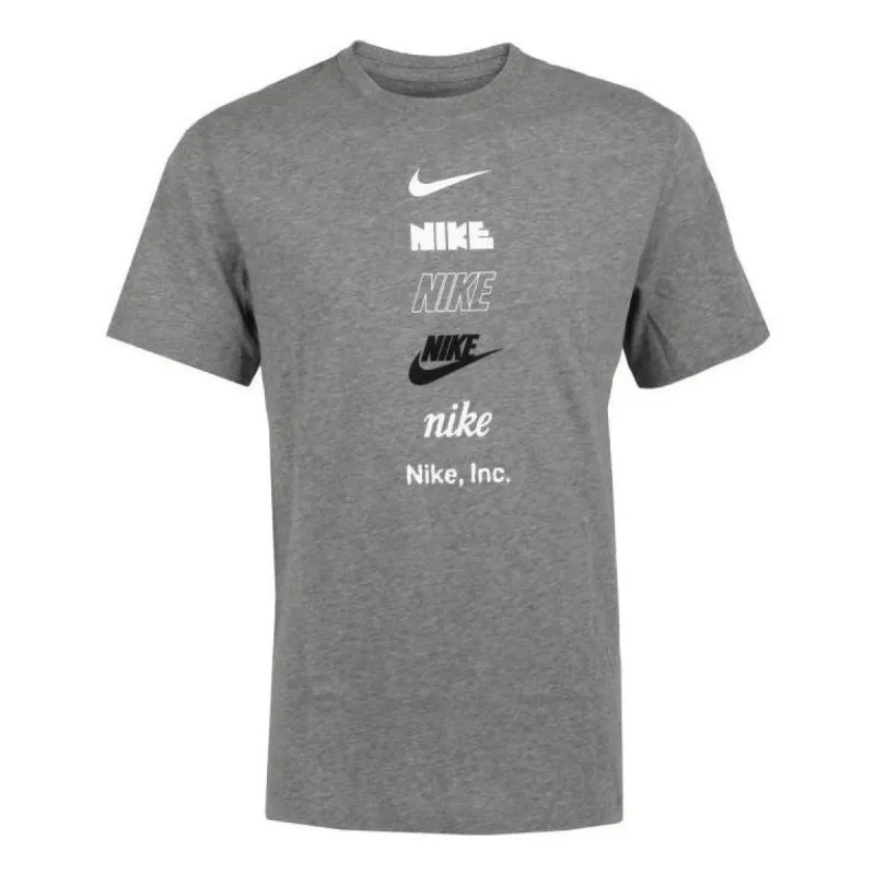 Nike Multi Logo T-Shirt 'Grey' DZ2875-063 sold by KicksCrew