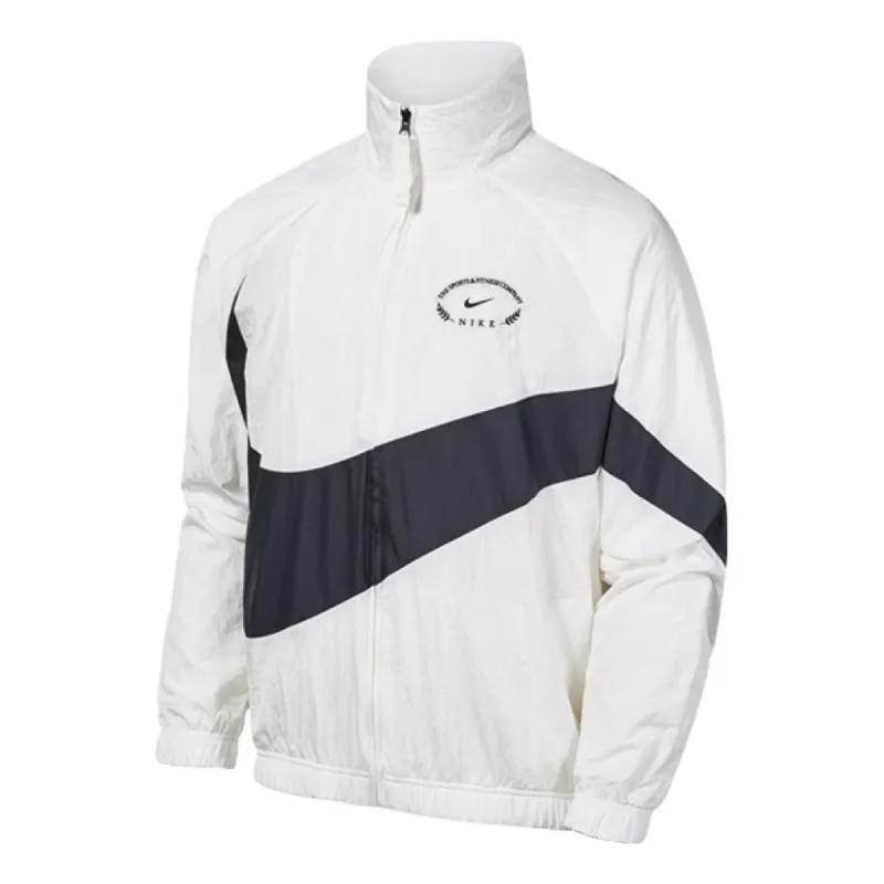 Nike Sportswear Statement Woven HBR Jacket Asia Sizing 'Sail Black' DV0531-133 sold by KicksCrew
