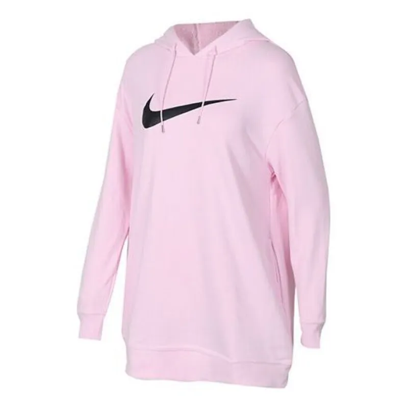 (WMNS) Nike Sportswear Swoosh Hoodie 'Pink Black' AV8291-663 sold by KicksCrew