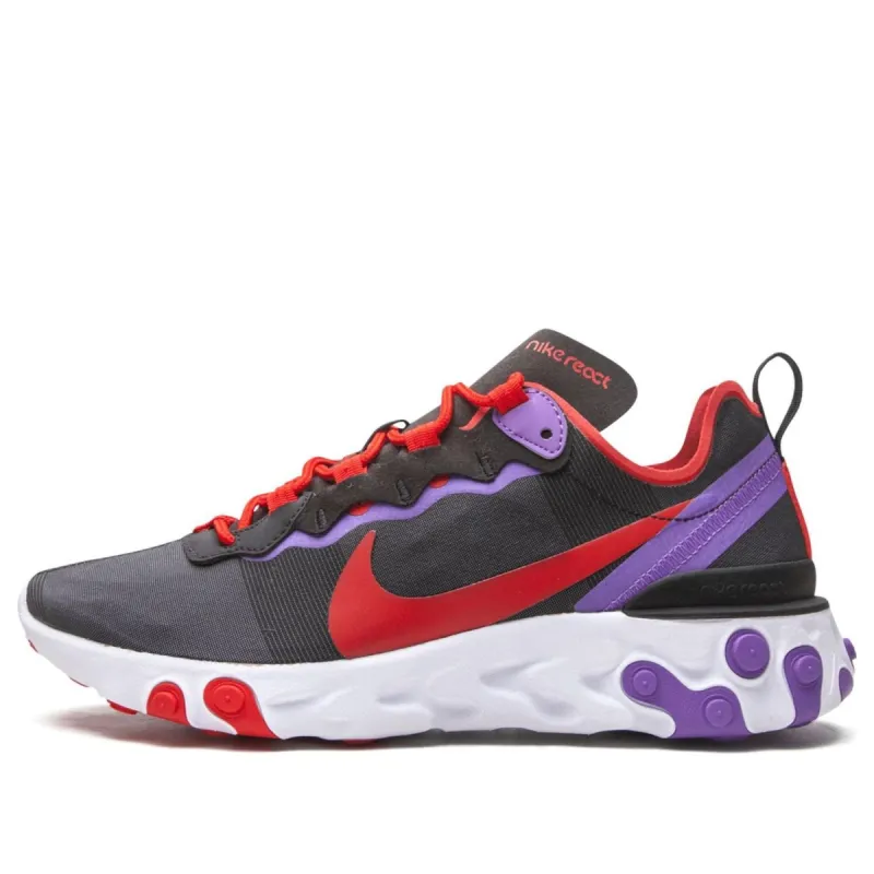 (WMNS) Nike React Element 55 'Black Red Purple' CQ9903-001 sold by KicksCrew