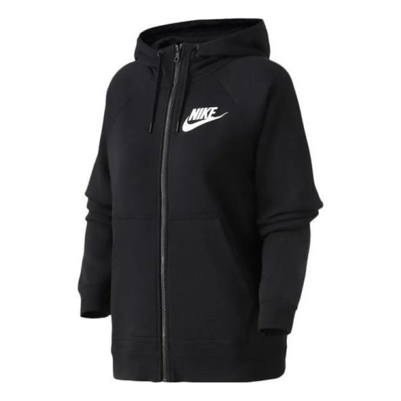 (WMNS) Nike Sportswear Rally Hooded Jacket 'Black White' 930910-010 sold by KicksCrew