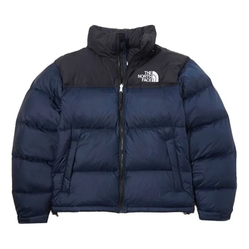 THE NORTH FACE Retro Nuptse Logo Print Padded Jacket 'Navy' NJ1DK50B sold by KicksCrew