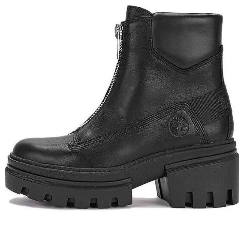(WMNS) Timberland Everleigh Front-Zip Boot 'Black Nubuck' A5YJV sold by KicksCrew