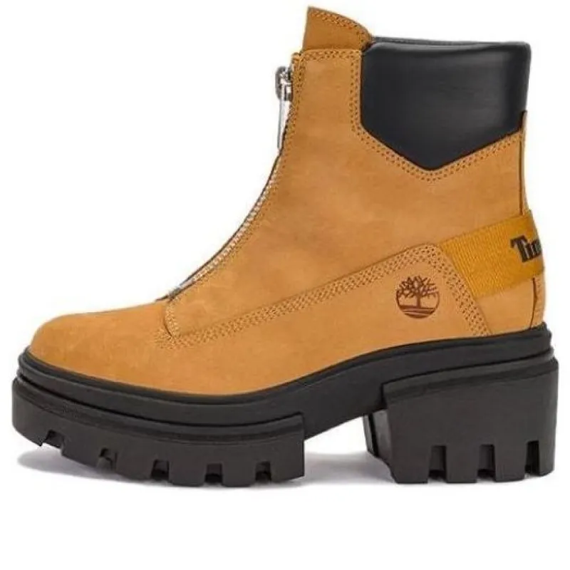 (WMNS) Timberland Everleigh Front-Zip Boot 'Wheat Nubuck' A5YHM sold by KicksCrew
