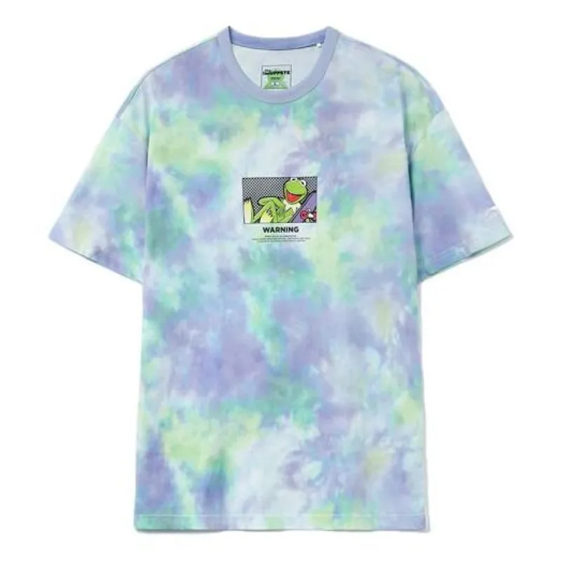 Li-Ning x Disney Muppets Tie Dye Graphic T-shirt 'Blue Purple Green' AHSR841-1 sold by KicksCrew