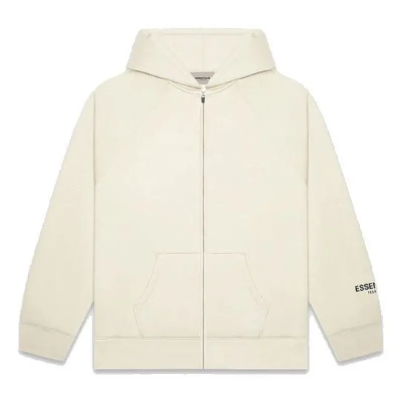 Fear of God Essentials FW20 Full Zip Hoodie 'Cream' 0192250500185569 sold by KicksCrew