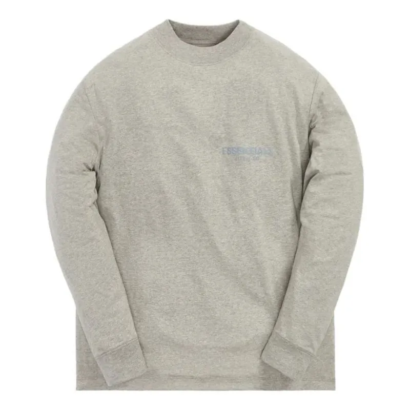 KITH Essentials Long Sleeve Tee 'Dark Heather Oatmeal' E125SU212081F-GRY sold by KicksCrew