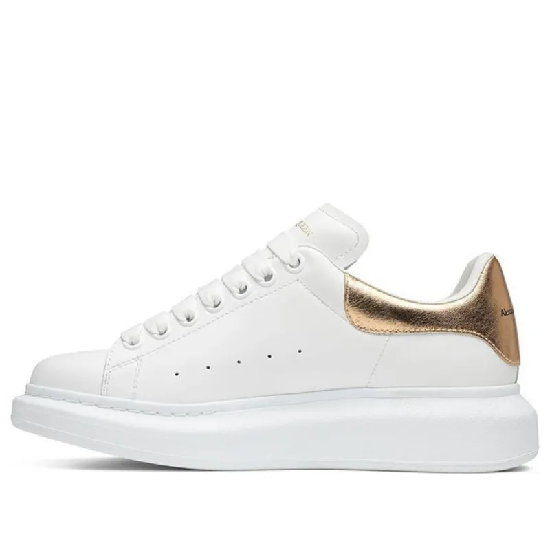(WMNS) Alexander McQueen Oversized Sneaker 'White Light Gold' 553770WHFBU9075 sold by KicksCrew