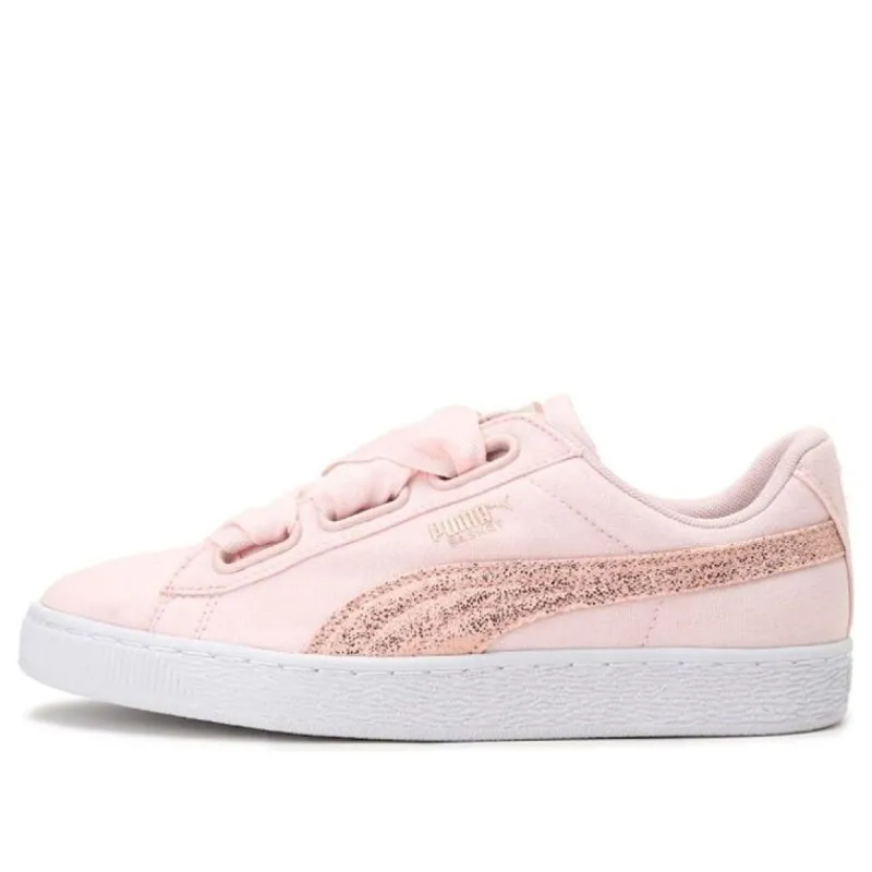 (WMNS) Puma Basket Heart Canvas 'Pink' 366495-02 sold by KicksCrew