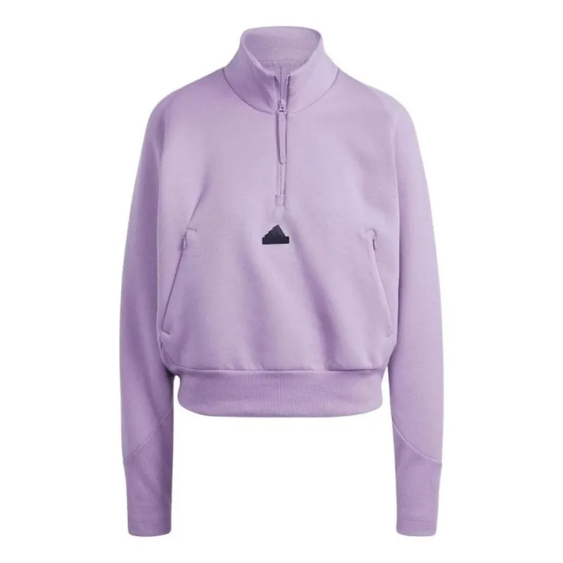 (WMNS) adidas ZNE Quarter-Zip Track Jacket 'Purple' IS3899 sold by KicksCrew