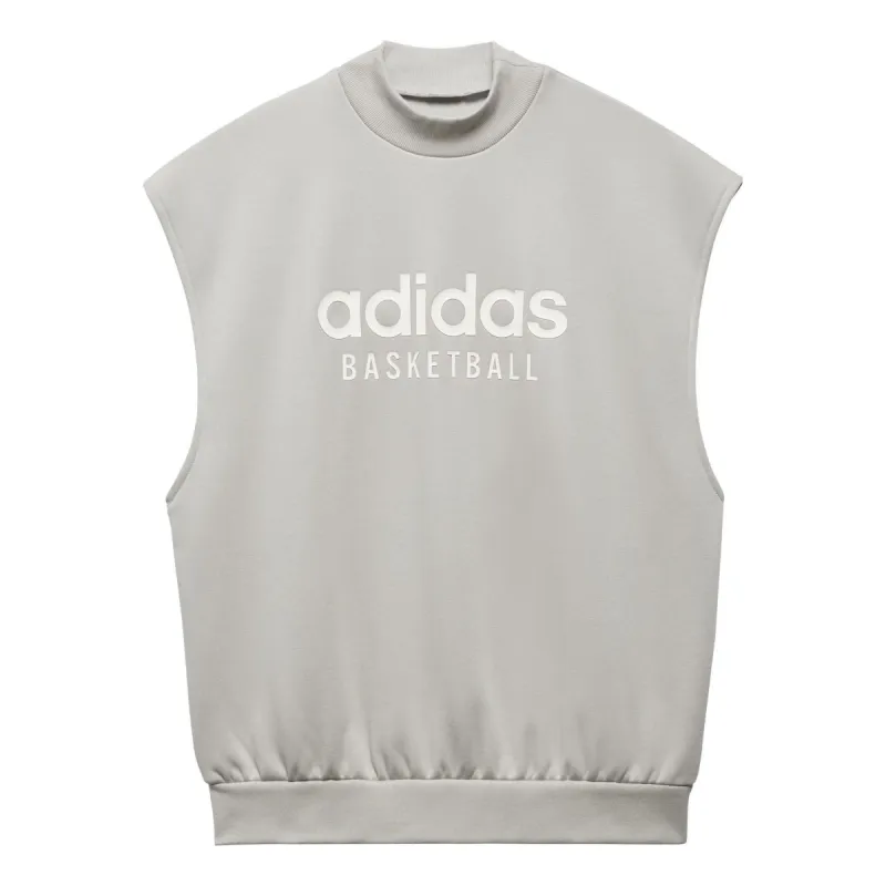 adidas Basketball Sleeveless Sweatshirt 'Grey' IA3416 sold by KicksCrew