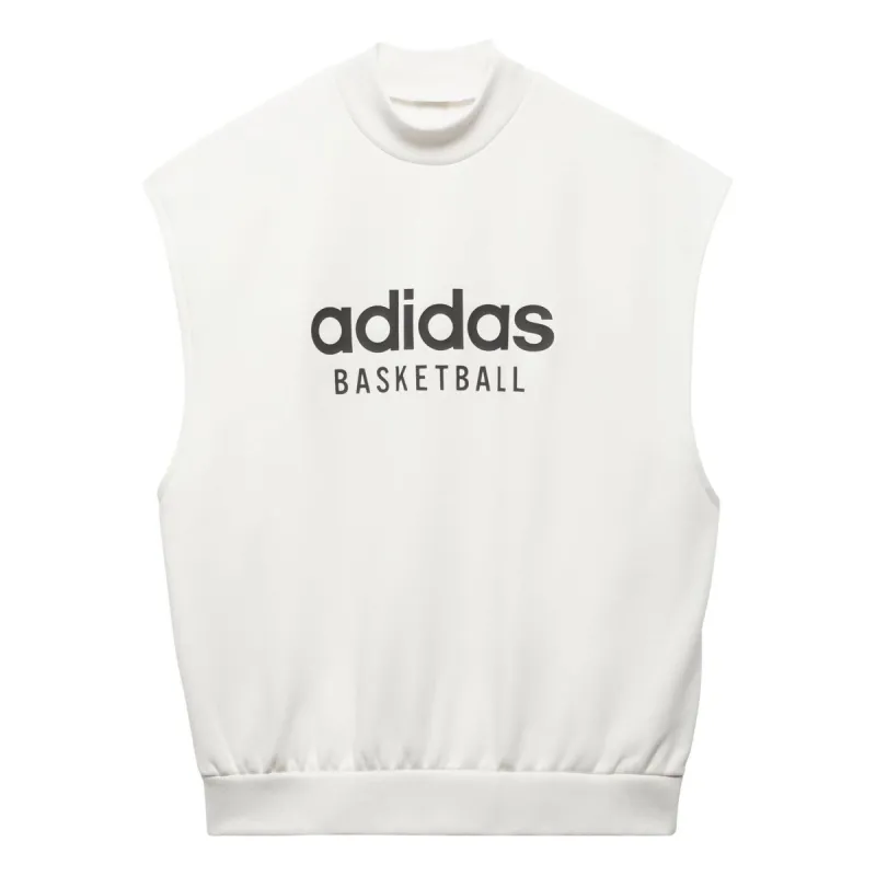 adidas Basketball Sleeveless Sweatshirt 'White' IA3417 sold by KicksCrew