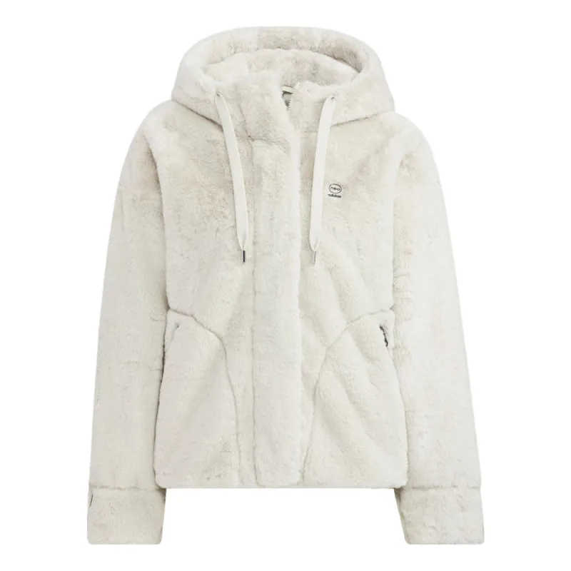 (WMNS) adidas Neo Winter Fur Jacket 'White' HZ2433 sold by KicksCrew