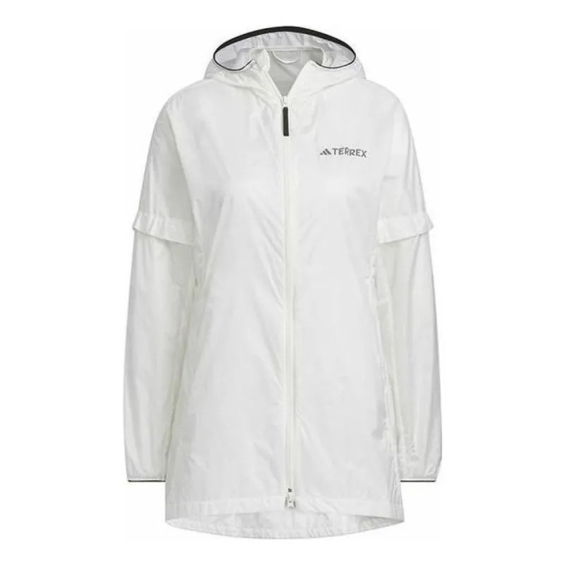 (WMNS) adidas Terrex Windbreaker Jacket 'White' HY4699 sold by KicksCrew
