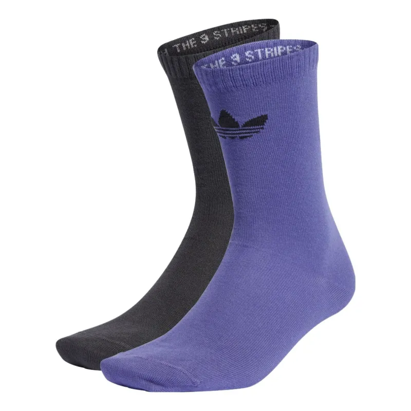 adidas Crew Socks 2 Pairs 'Grey Purple' IL9608 sold by KicksCrew