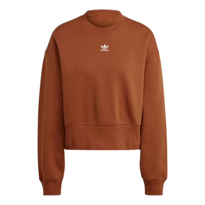 (WMNS) adidas Originals Logo Sweatshirt 'Brown' IK7695 sold by KicksCrew