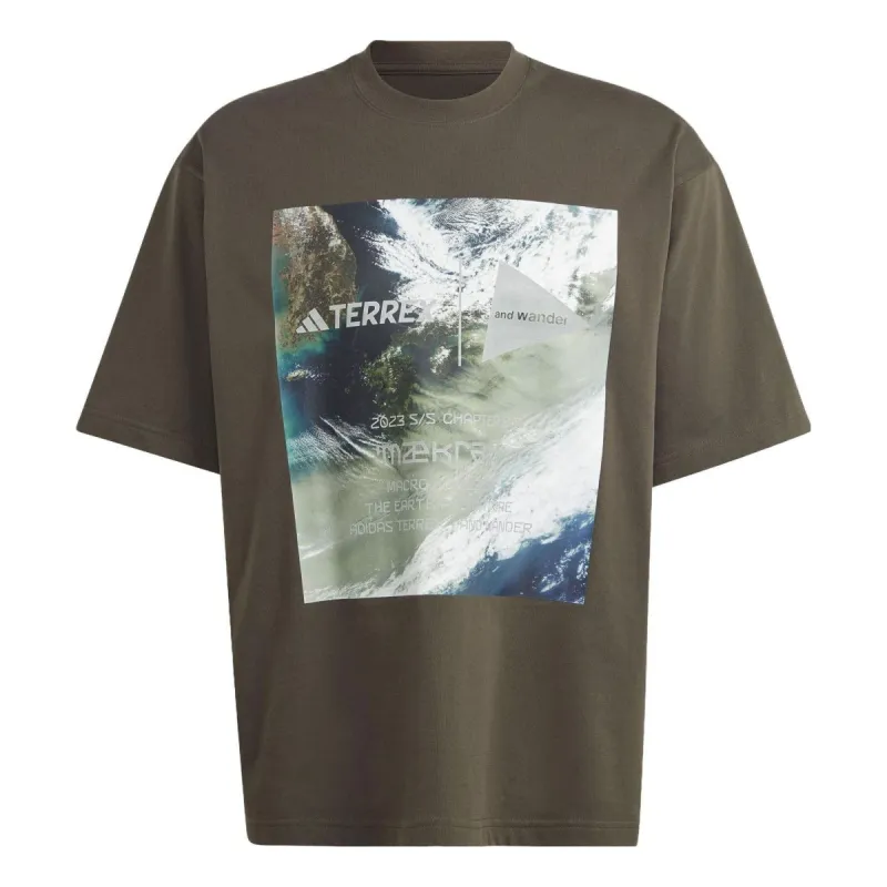 adidas Terrex X And Wander T-Shirts 'Brown' HR7143 sold by KicksCrew
