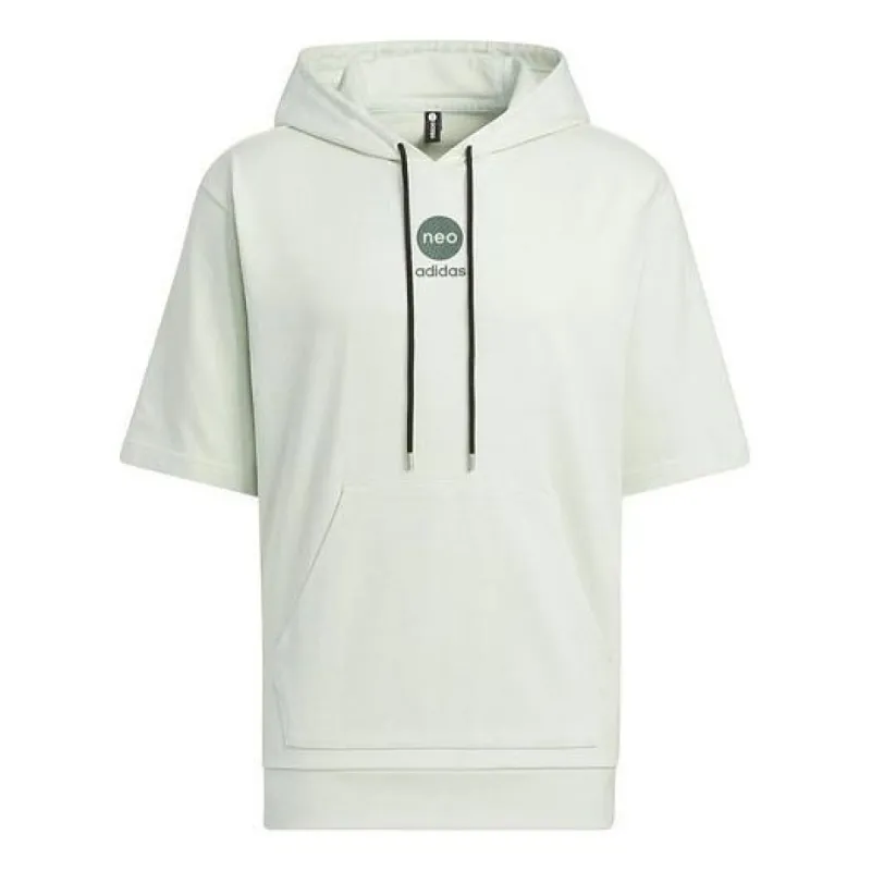 adidas Neo BB Short Sleeves Hoodies 'Blue' HM2044 sold by KicksCrew