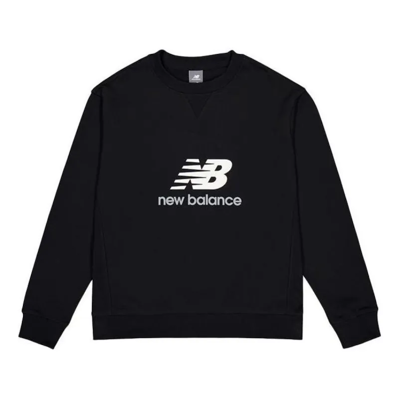 New Balance NB Essentials Stacked Logo Crewneck Sweatshirt 'Black' AMT41356-BK sold by KicksCrew