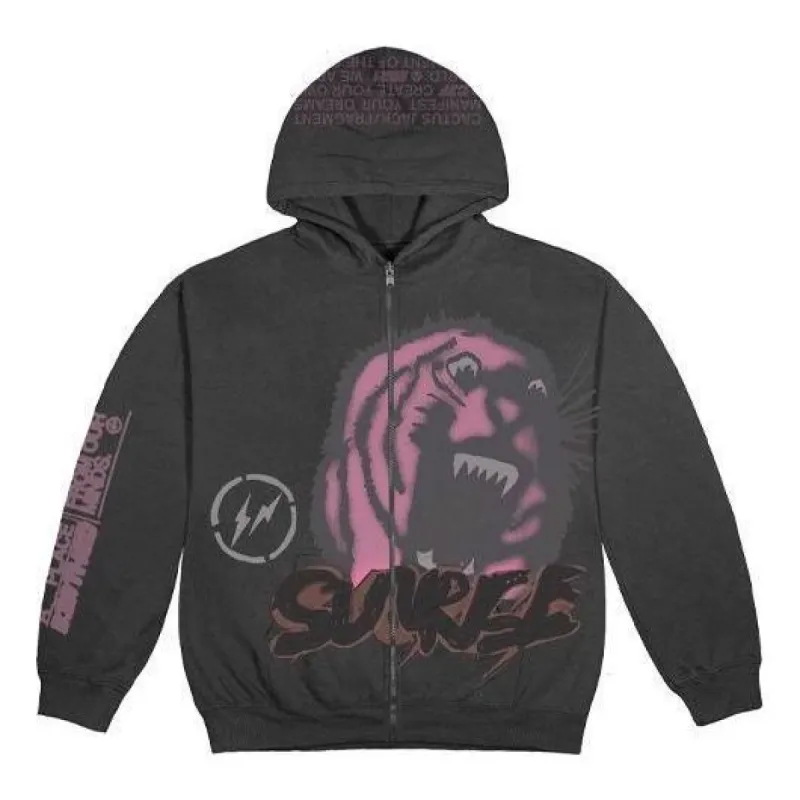 Travis Scott Cactus Jack For Fragment Sunrise Zip Up Hoodie 'Black' CJFN-SS18 sold by KicksCrew