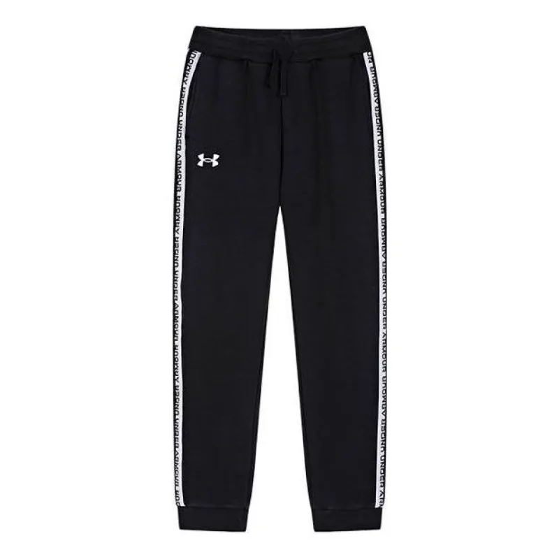 (GS) Under Armour Casual Woven Pants 'Black White' 234208342 sold by KicksCrew