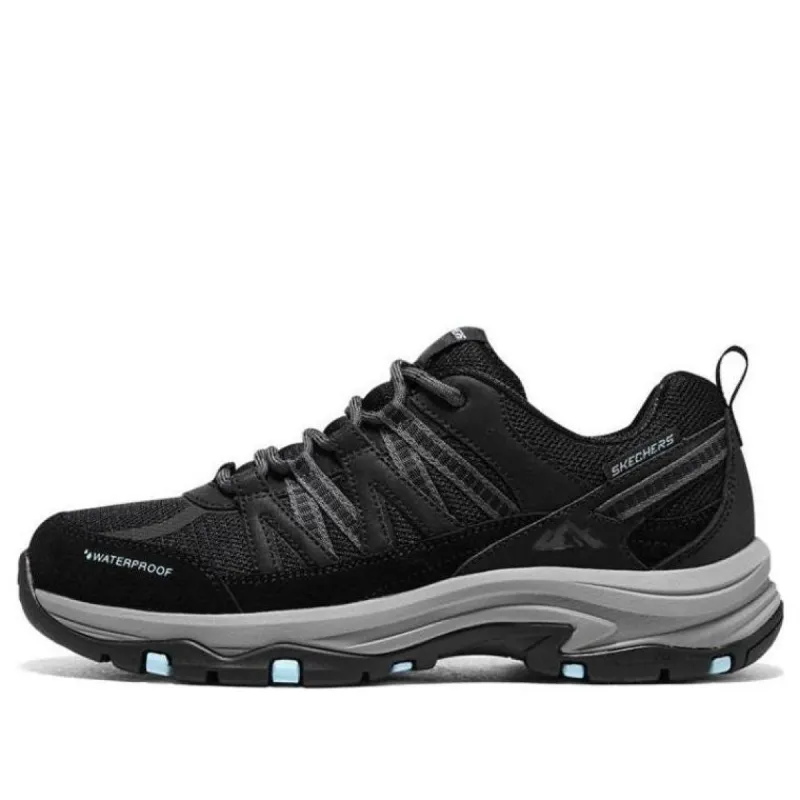 (WMNS) Skechers Relaxed Fit Trego 'Black Blue' 180003-BKBL sold by KicksCrew