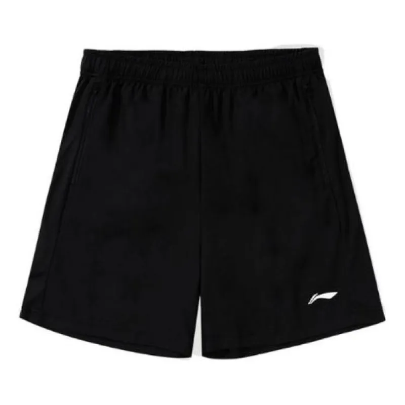 Li-Ning Logo Shorts 'Black' AAPT697-1 sold by KicksCrew