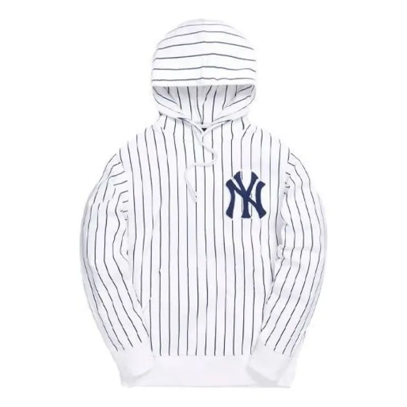 KITH For Major League Baseball New York Yankees Striped Hoodie 'White' KH2447-101 sold by KicksCrew