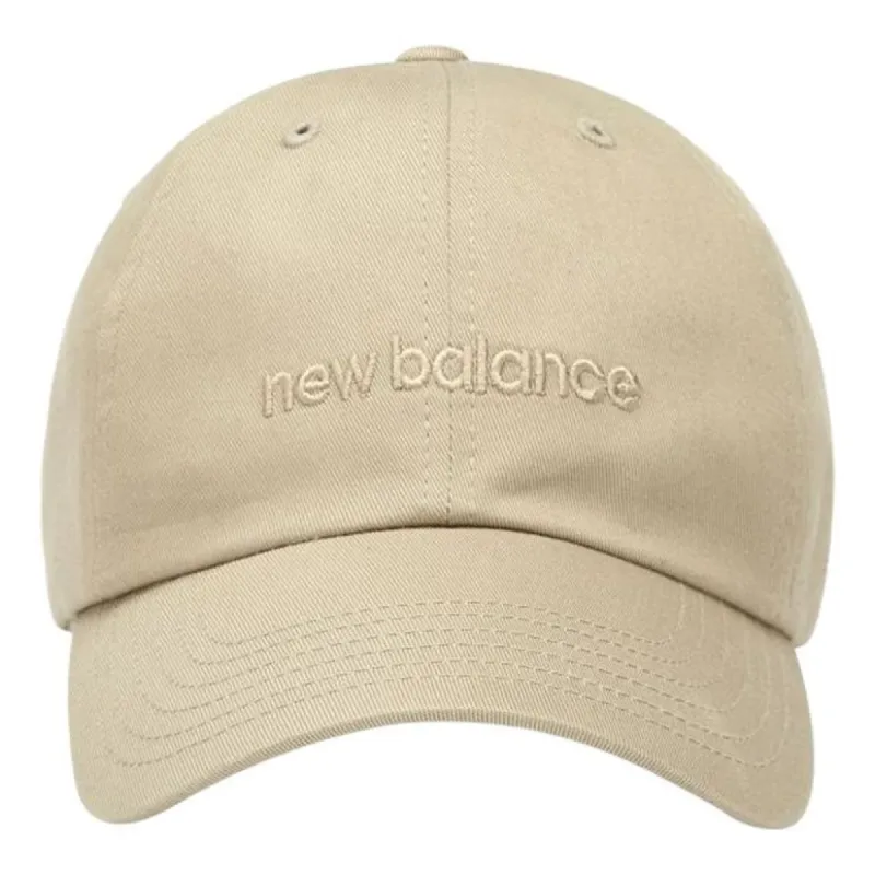 New Balance Embroidery Wordmark Logo Hat 'Beige' LAH21003-TAP sold by KicksCrew