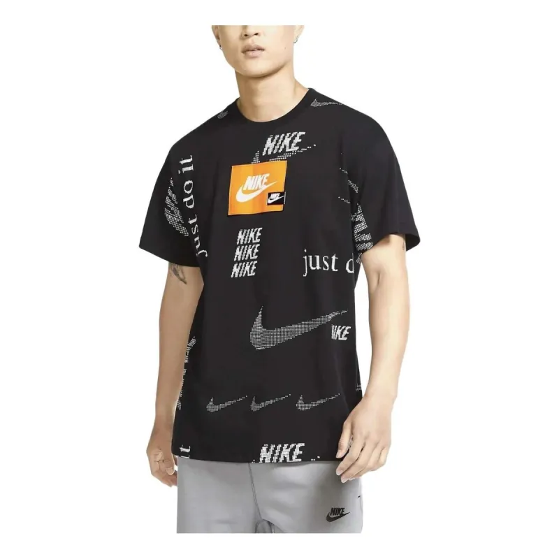 Nike Sportswear Logo Print T-Shirt 'Black' CW0377-010 sold by KicksCrew