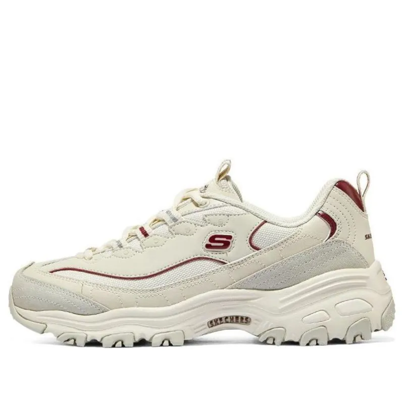 (WMNS) Skechers DLITES 1.0 'Beige Burgundy' 896145-NTBG sold by KicksCrew