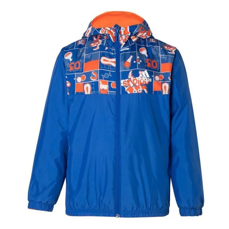 (PS) adidas Logo Reversible Jacket 'Blue Orange' HM9622 sold by KicksCrew