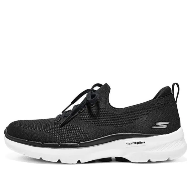 (WMNS) Skechers Go Walk 6 Hyper Burst 'Black White' 896136-BKW sold by KicksCrew