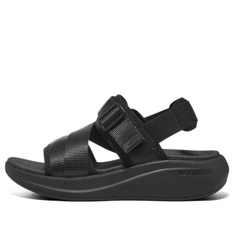 (WMNS) Skechers Max Cushioning Essential Sandal 'Black' 141603-BBK sold by KicksCrew