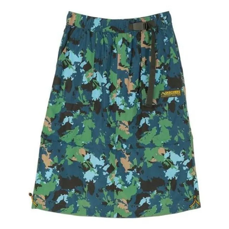 (WMNS) Skechers Casual Skirt 'Green Blue White' L121W032 sold by KicksCrew