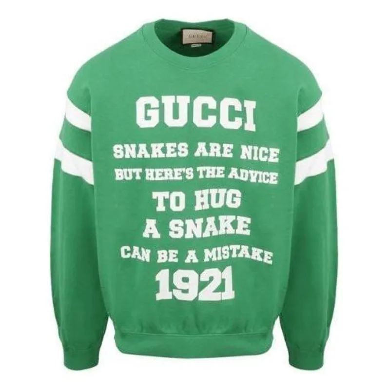 Gucci 'To Hug A Snake' Cotton Sweatshirt 'Green' 655471-XJDHO-3229 sold by KicksCrew
