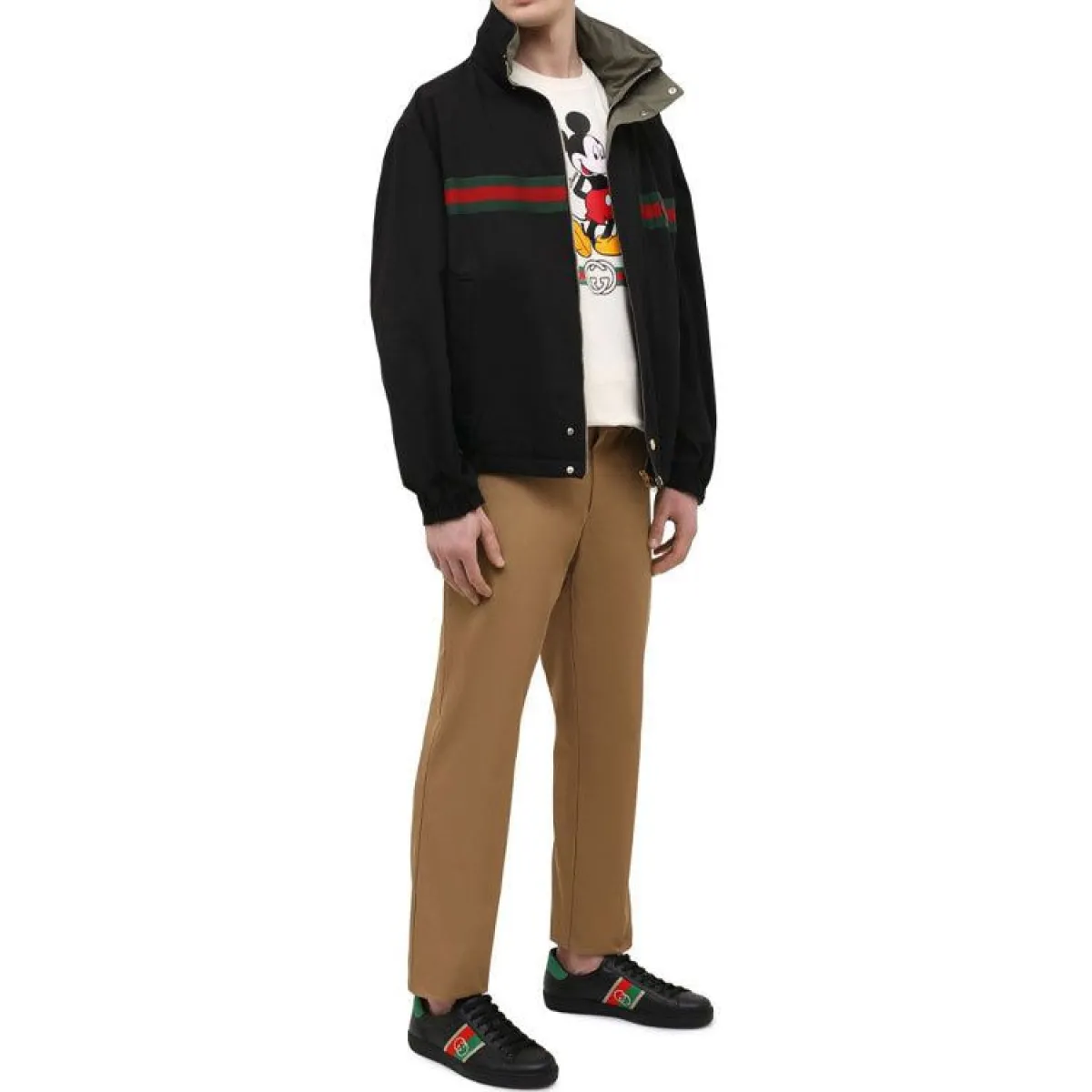 Gucci Reversible Cotton Nylon Jacket 'Black Military Green' 639277