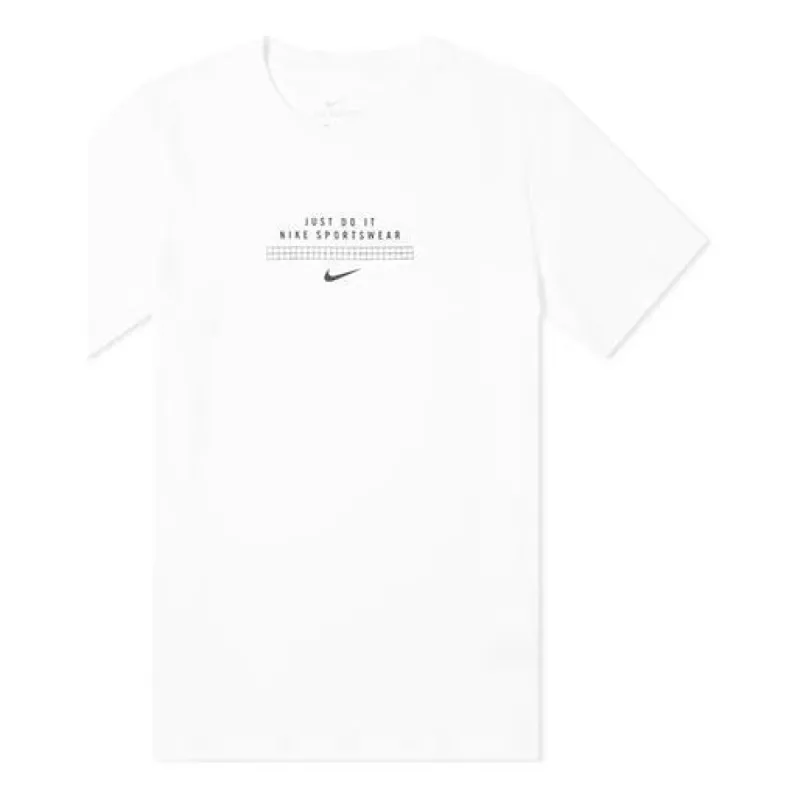 Nike DNA Swoosh Logo Short Sleeve White CW2373-100 sold by KicksCrew