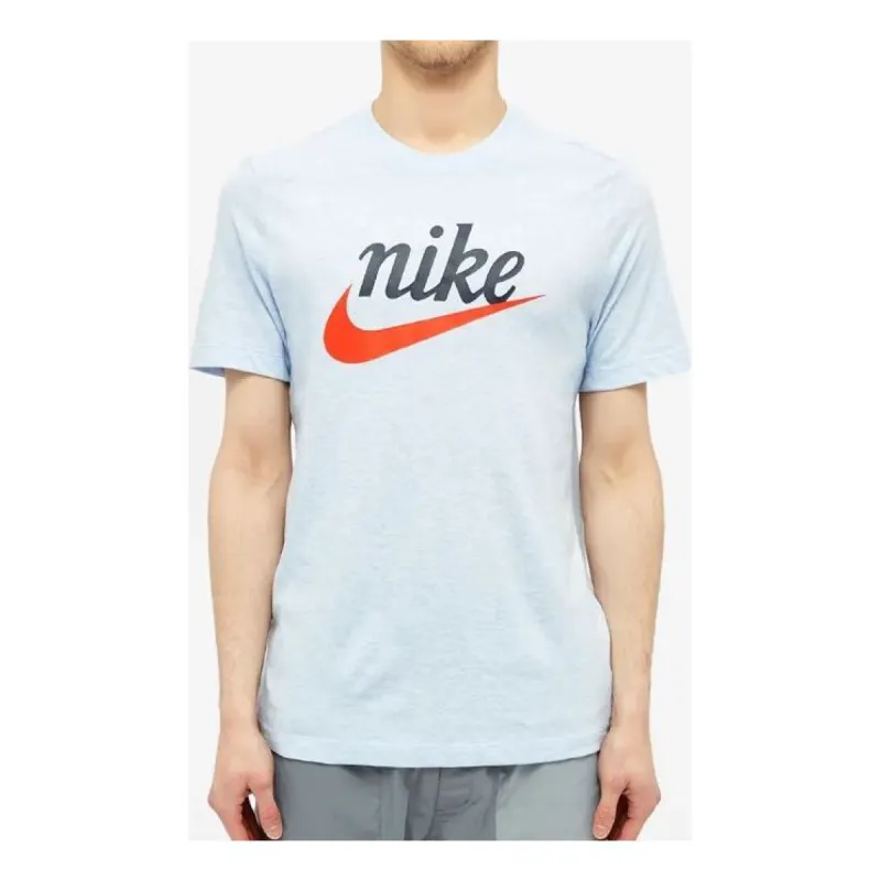 Nike Swoosh Logo Short Sleeve Light Blue CK2381-407 sold by KicksCrew