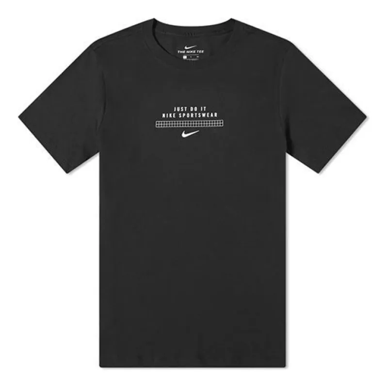 Nike DNA Swoosh Logo Short Sleeve Black CW2373-010 sold by KicksCrew