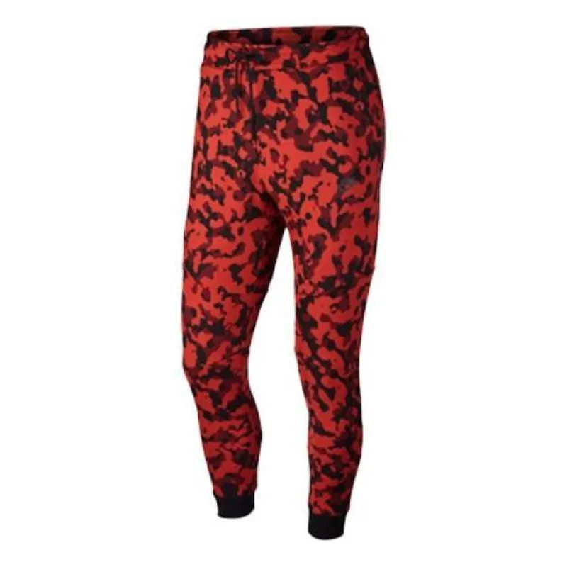 Nike Tech Fleece Street Slim Fit Camouflage Long Pants Red Camouflage CJ5981-603 sold by KicksCrew