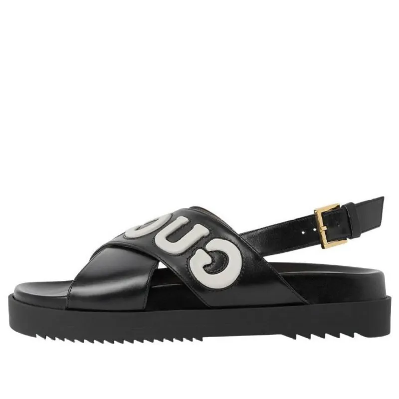 GUCCI｜SANDALS (723627 US000 1000) Gucci Cut-Out Detailed Interlocking G Sandals 'Black' 723627
