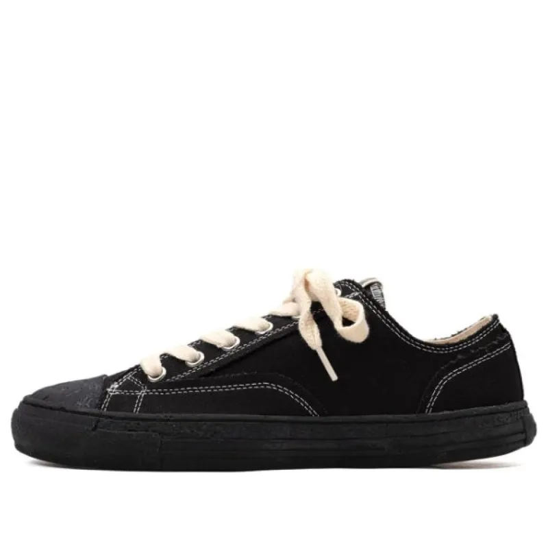 Maison MIHARA YASUHIRO PAST Sole 6 - Hole Canvas Low-top Sneaker 'Black Black' S09FW205-BLKBLK sold by KicksCrew
