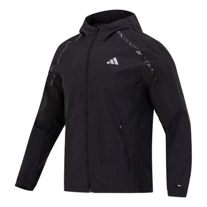 adidas Marathon Warm-Up Running Jacket 'Black' IB8264 sold by KicksCrew