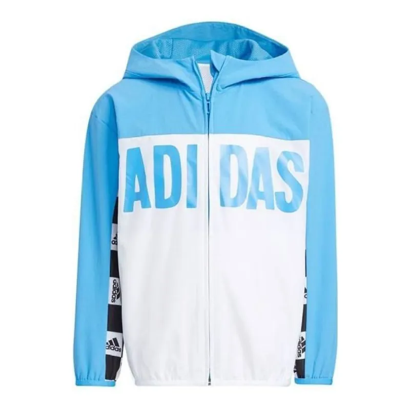 (GS) Adidas Originals Logo Jackets 'Blue' HM5191 sold by KicksCrew