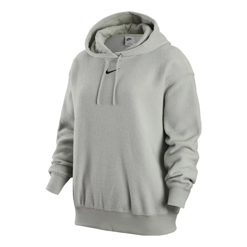 (WMNS) Nike Sportswear Logo Hoodie 'Grey' DV7100-014 sold by KicksCrew
