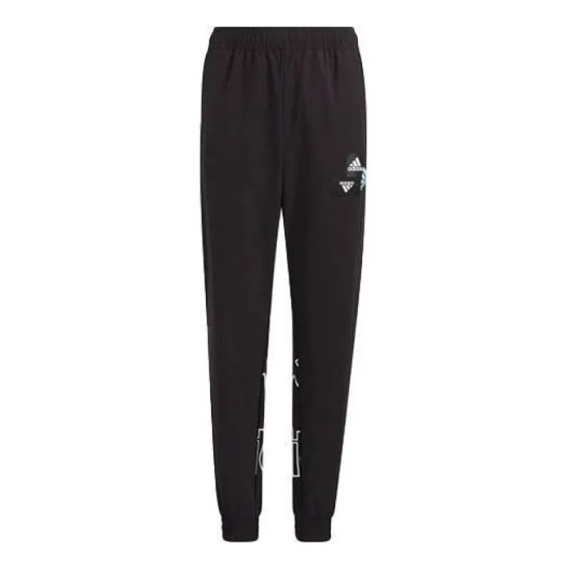 (GS) Adidas Long Woven Pants 'Black' HM5228 sold by KicksCrew